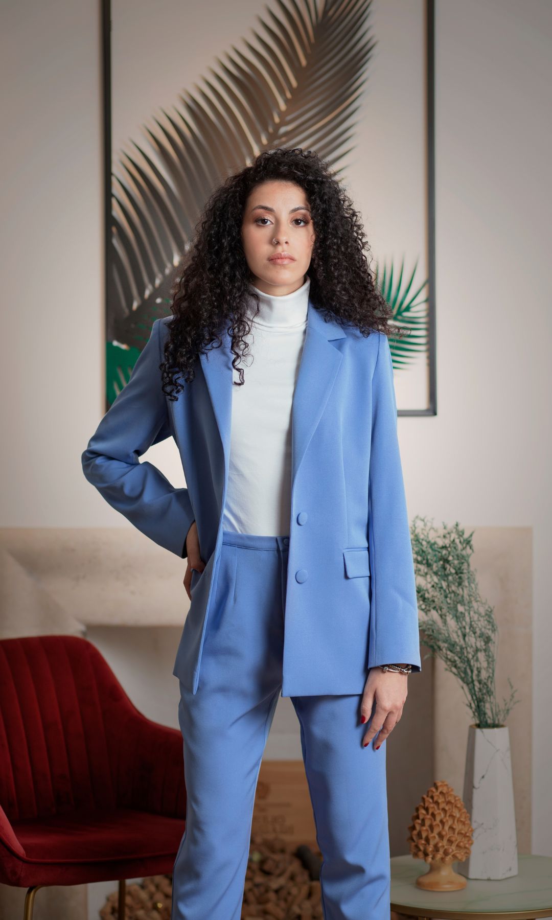 Tailleur Azzurro Polvere Aneesa - Capsule23